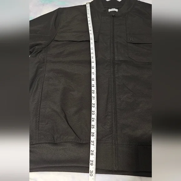 Hurley men's black windbreaker jacket with full zip closure Size L - Picture 15 of 16